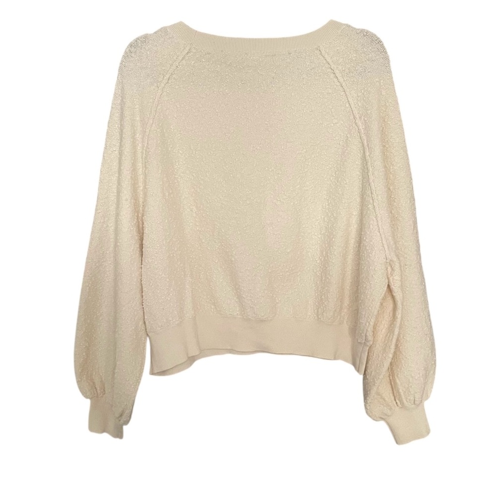 Free People Found My Friend Pullover Cream Oversized Sweater XS - Picture 13 of 16